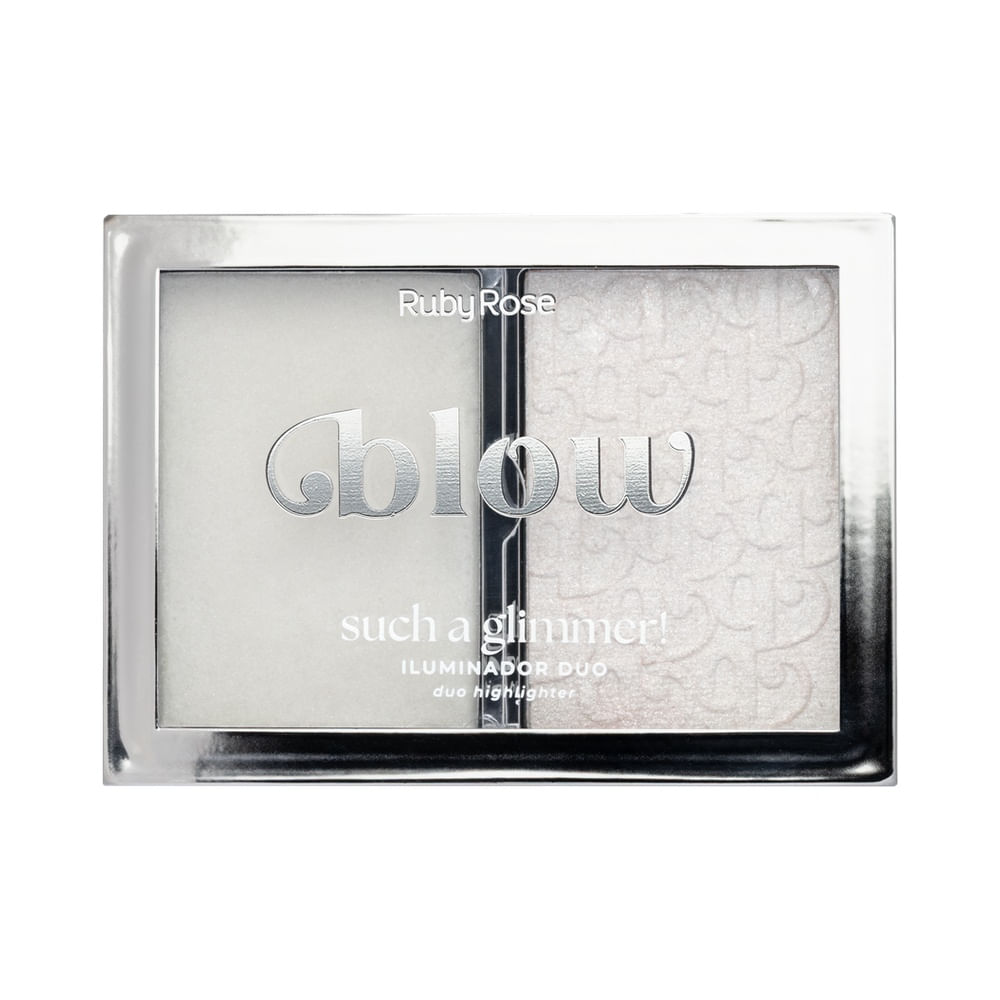 Iluminador Ruby Rose Duo Such a Glimmer! Like Diamond em embalagem quadrada prateada